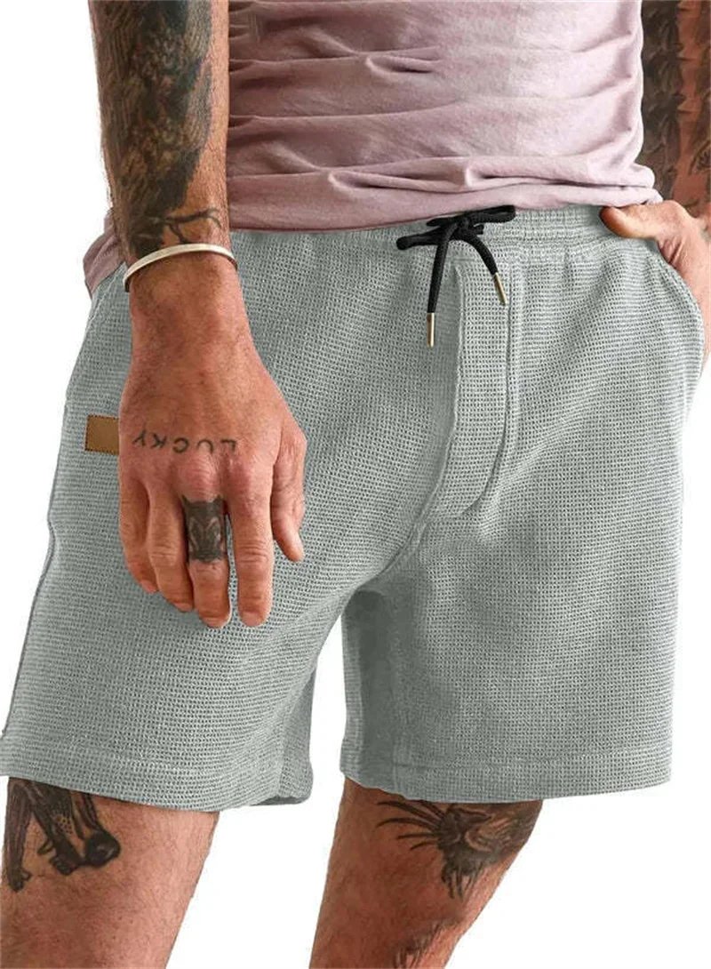 2024 Summer New Solid Color outdoors sport Shorts Men Comfortable breathable loose Fitness training short pants Men's sweatpants