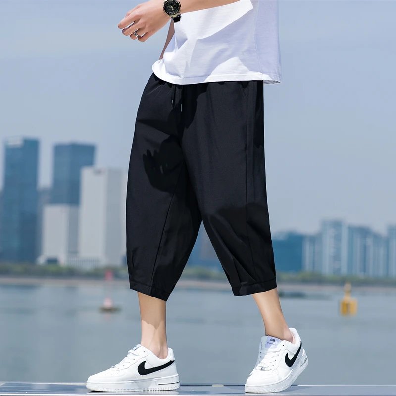 Trend Men's Shorts Summer Solid Color Sports Casual Fashion Outdoor Daily Beach Cropped Pants