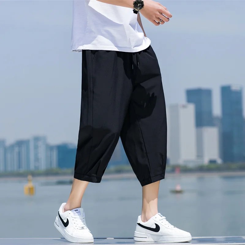 Trend Men's Shorts Summer Solid Color Sports Casual Fashion Outdoor Daily Beach Cropped Pants