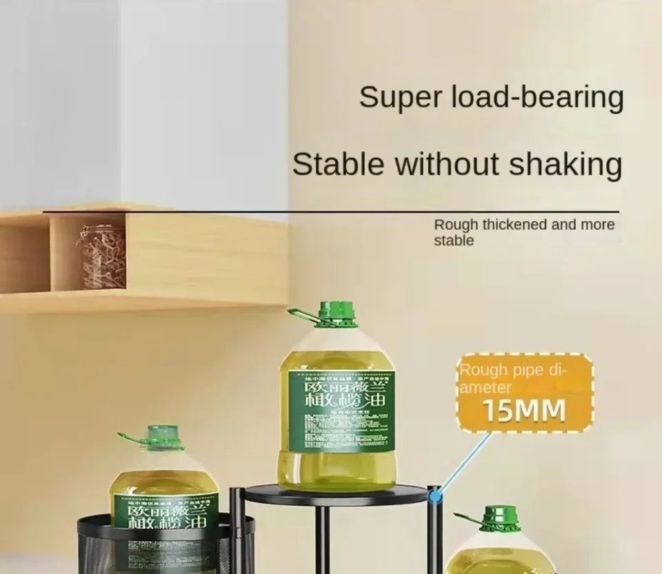 Vegetable Basket Storage Rack Multi-Layer Fruit Basket Round Movable Rotating Shelf Multi-functional Rotating Kitchen Trolley Vegetable Basket Storage Rack Multi-Layer Fruit Basket Round Movable Rotating Shelf Multi-functional Rotating Kitchen Trolley