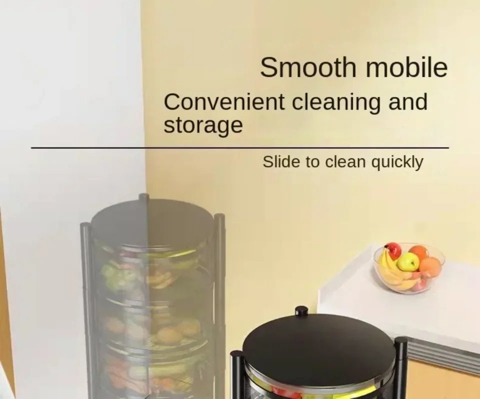 Vegetable Basket Storage Rack Multi-Layer Fruit Basket Round Movable Rotating Shelf Multi-functional Rotating Kitchen Trolley Vegetable Basket Storage Rack Multi-Layer Fruit Basket Round Movable Rotating Shelf Multi-functional Rotating Kitchen Trolley