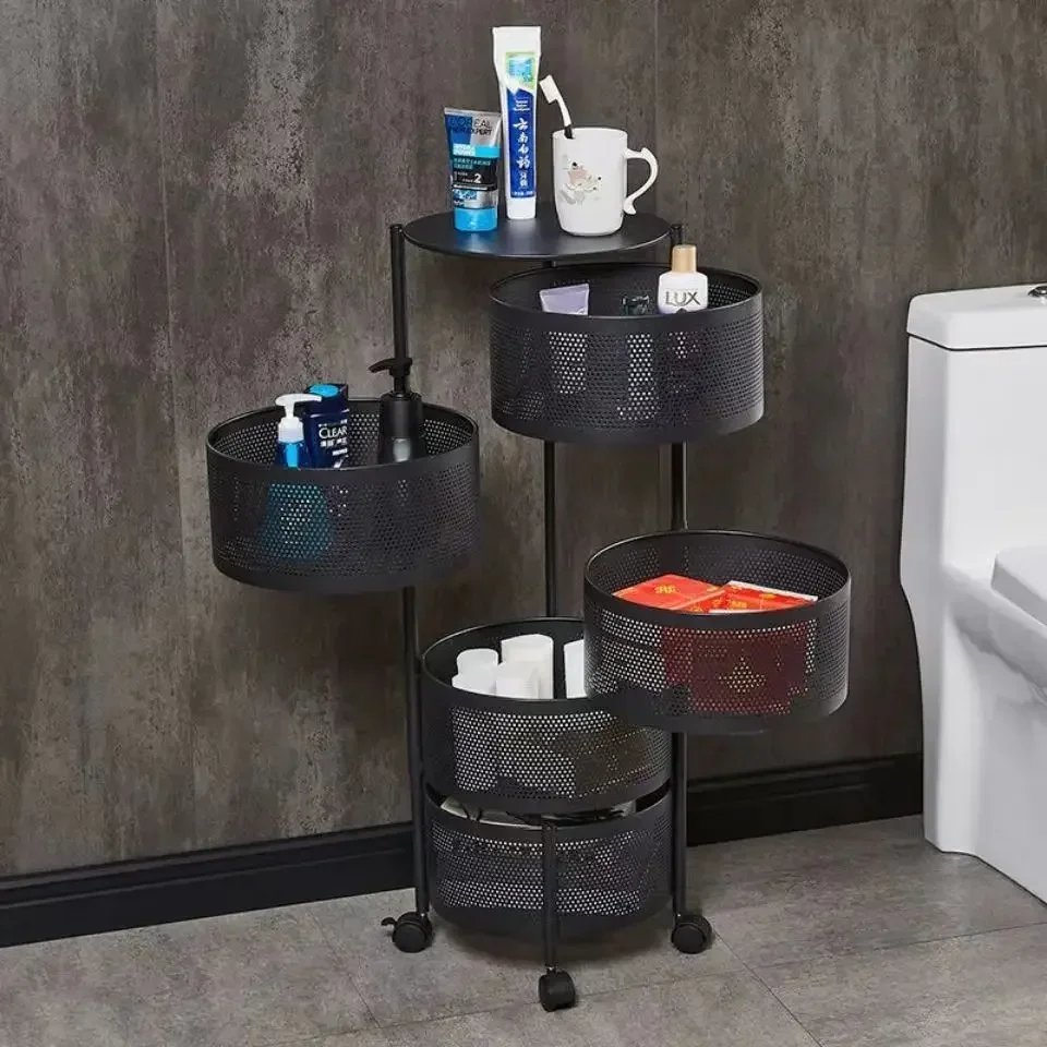 Vegetable Basket Storage Rack Multi-Layer Fruit Basket Round Movable Rotating Shelf Multi-functional Rotating Kitchen Trolley Vegetable Basket Storage Rack Multi-Layer Fruit Basket Round Movable Rotating Shelf Multi-functional Rotating Kitchen Trolley