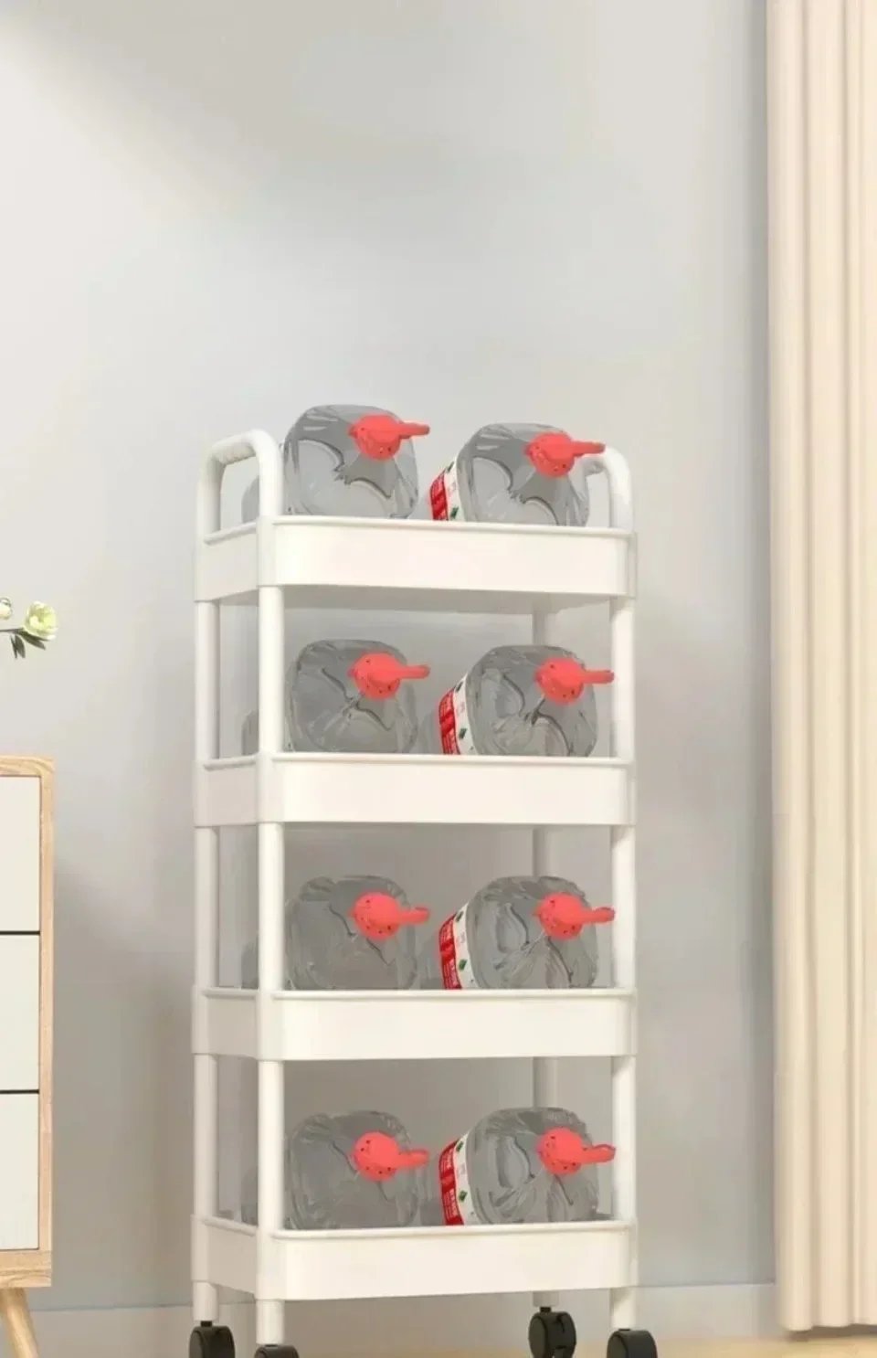 Mobile Storage Rack Trolley Organizer Household Kitchen Multifunctional Cart With Wheels Home Accessories Multi Storey Bookshelf