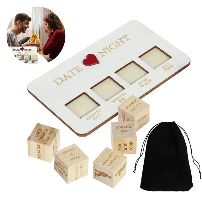 Wooden Date Night Dice  Game For Couple