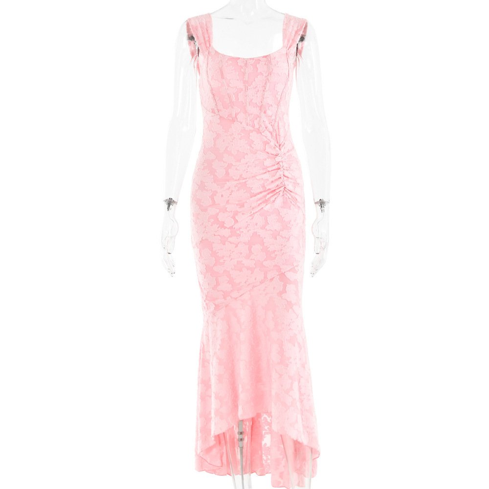 Pink Lace Bodycon Gown - Image 10