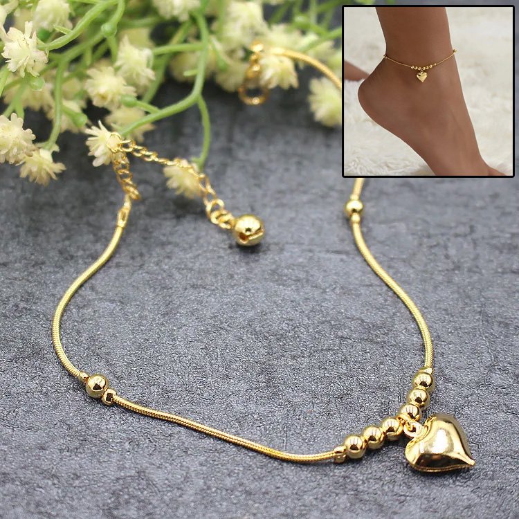 Women Ball Beaded Anklet Vintage Chunky Jewelry