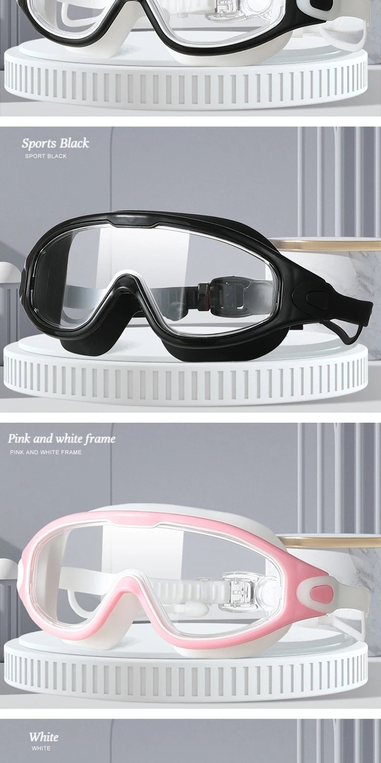 Swimming Goggles For Adult Men And Women High-Definition Waterproof And Anti Fog Electroplating Large Frame Swimming Goggles