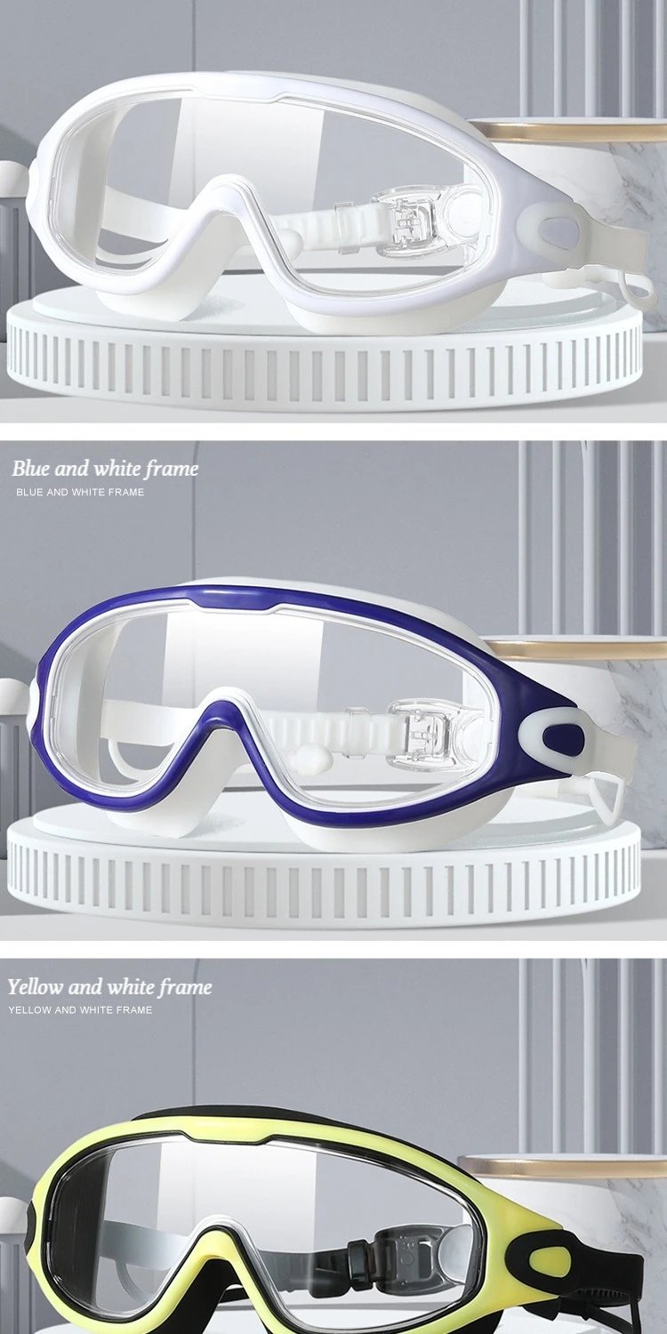 Swimming Goggles For Adult Men And Women High-Definition Waterproof And Anti Fog Electroplating Large Frame Swimming Goggles