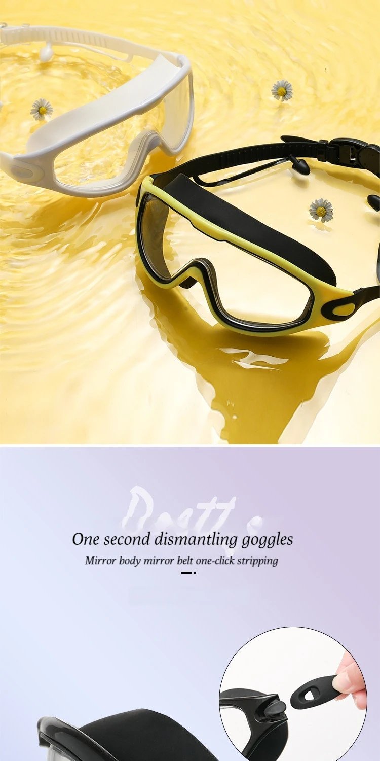 Swimming Goggles For Adult Men And Women High-Definition Waterproof And Anti Fog Electroplating Large Frame Swimming Goggles