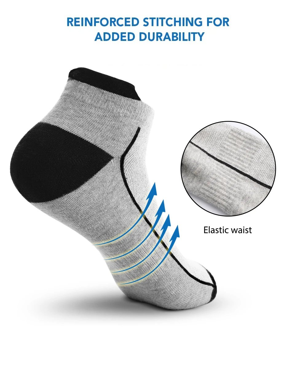 5 Pairs organic cotton men socks thin knit mesh ankle socks summer fitness breathable quick dry short sock for cycling Plus size