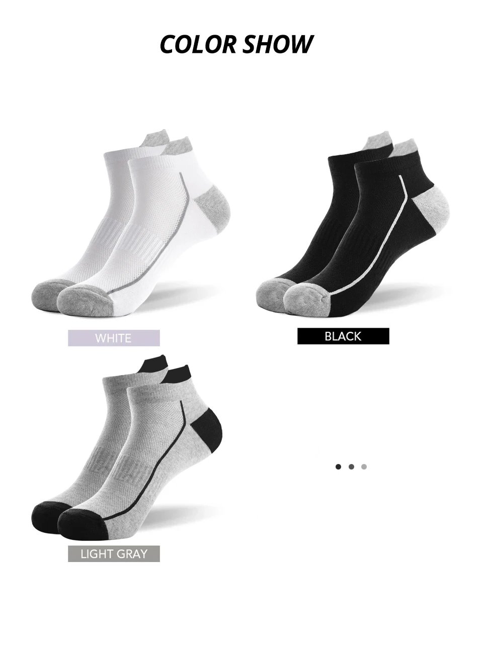 5 Pairs organic cotton men socks thin knit mesh ankle socks summer fitness breathable quick dry short sock for cycling Plus size