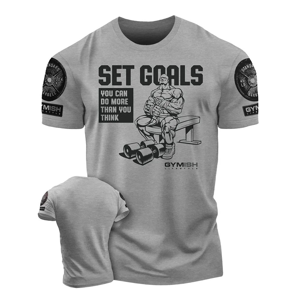 3D men's printed training T-shirt,fun gym short sleeved T-shirt,elastic breathable top