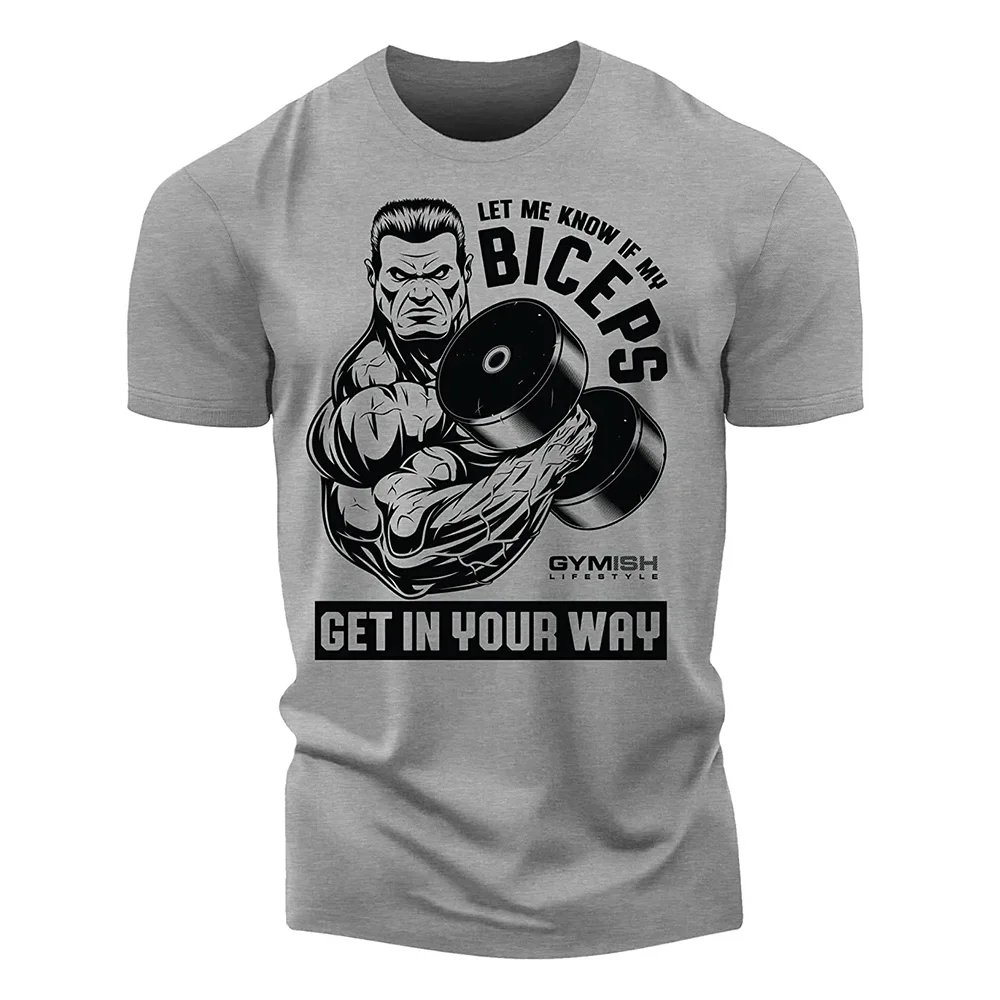 3D men's printed training T-shirt,fun gym short sleeved T-shirt,elastic breathable top
