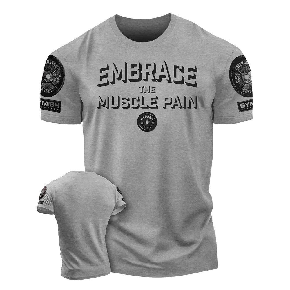 3D men's printed training T-shirt,fun gym short sleeved T-shirt,elastic breathable top