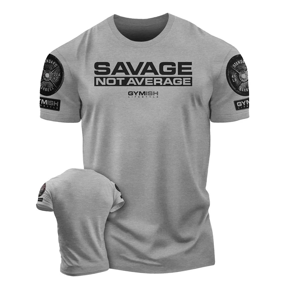 3D men's printed training T-shirt,fun gym short sleeved T-shirt,elastic breathable top