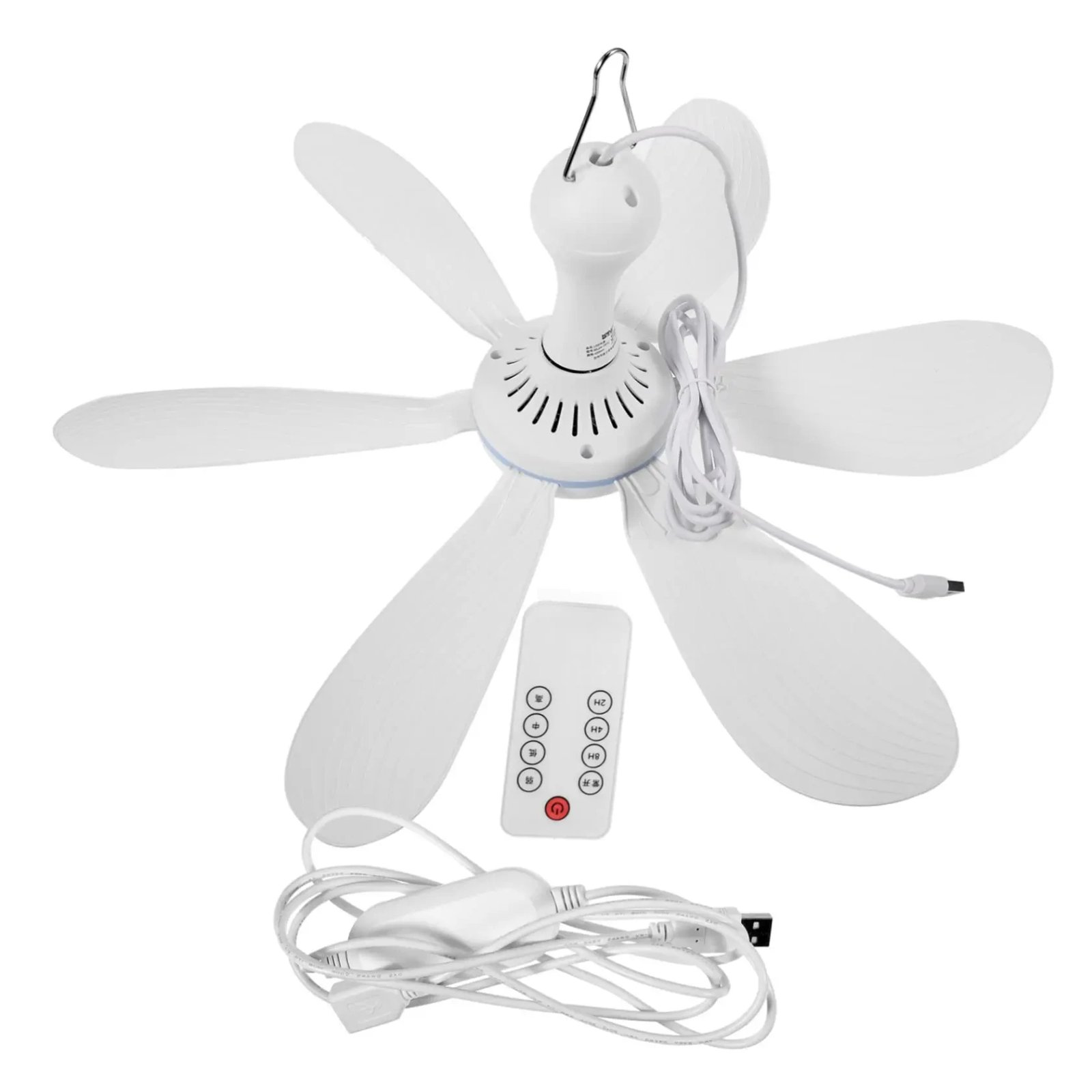 Silent 6 Leaves USB Powered Ceiling Canopy Fan