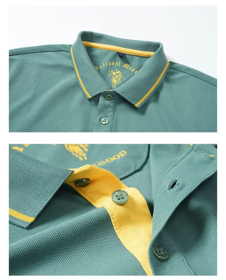 New Mens Embroidered Polo Shirts Summer Short Sleeve T-Shirt Casual Lapel Collar Lightweight T Shirts Men Breathable Tops Homme