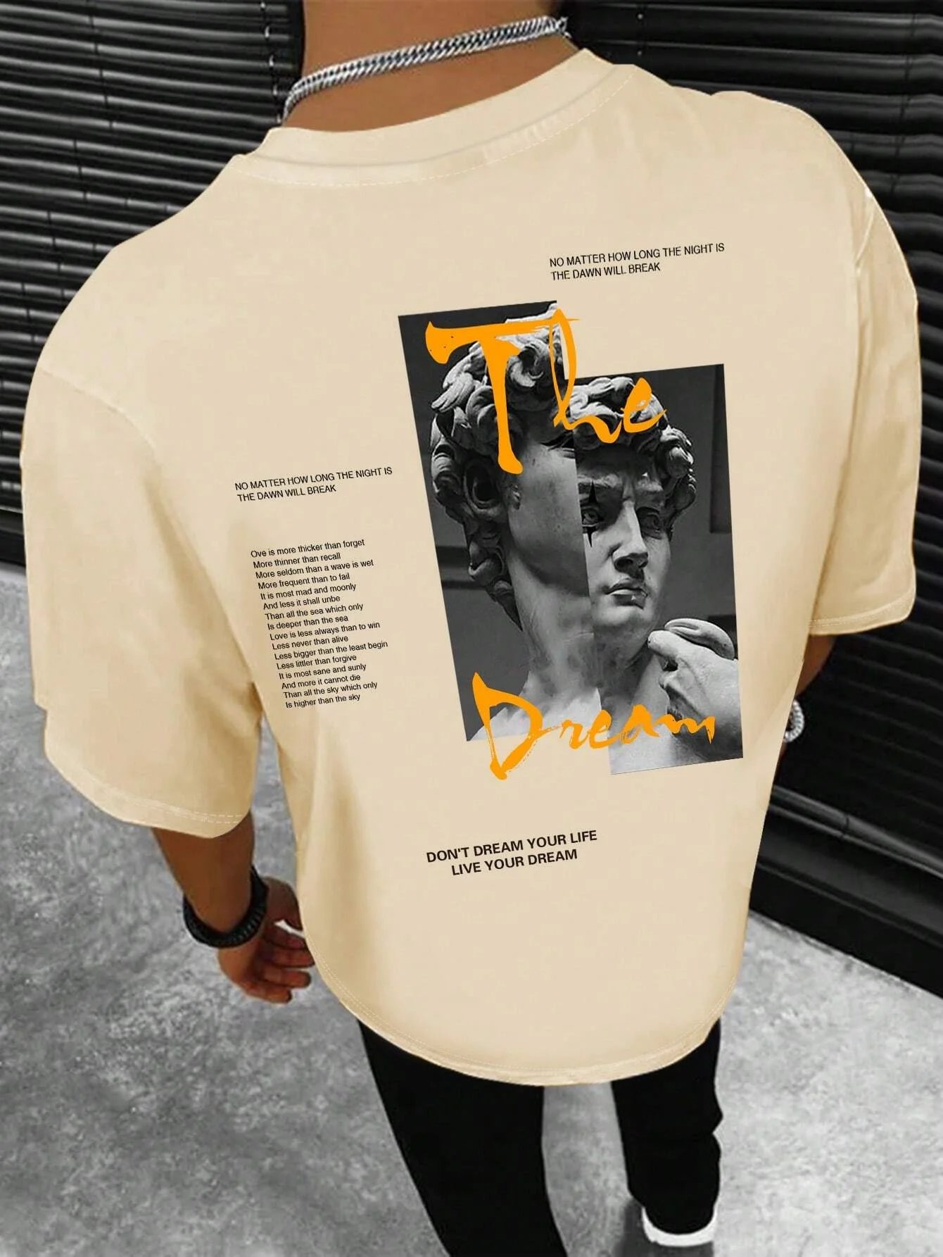 Don'T Dream Your Life Live Your Dream Men Clothes Fashion Summer T-Shirts Streetwear 100% Cotton Loose Tops Breathable Tee Don'T Dream Your Life Live Your Dream Men Clothes Fashion Summer T-Shirts Streetwear 100% Cotton Loose Tops Breathable Tee