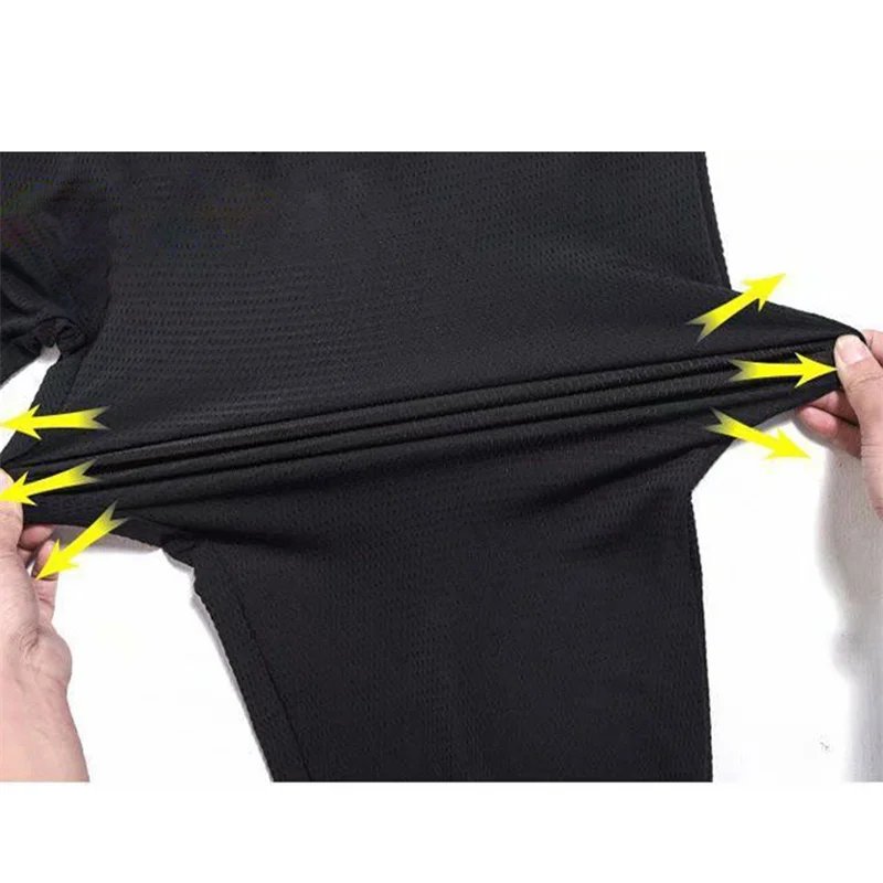 Men's Hollow Out Ice Silk Pants Mesh Breathable Casual Thin Quick Dry Pant Loose Elastic Beam Feet Pants Sports Fitness Trousers