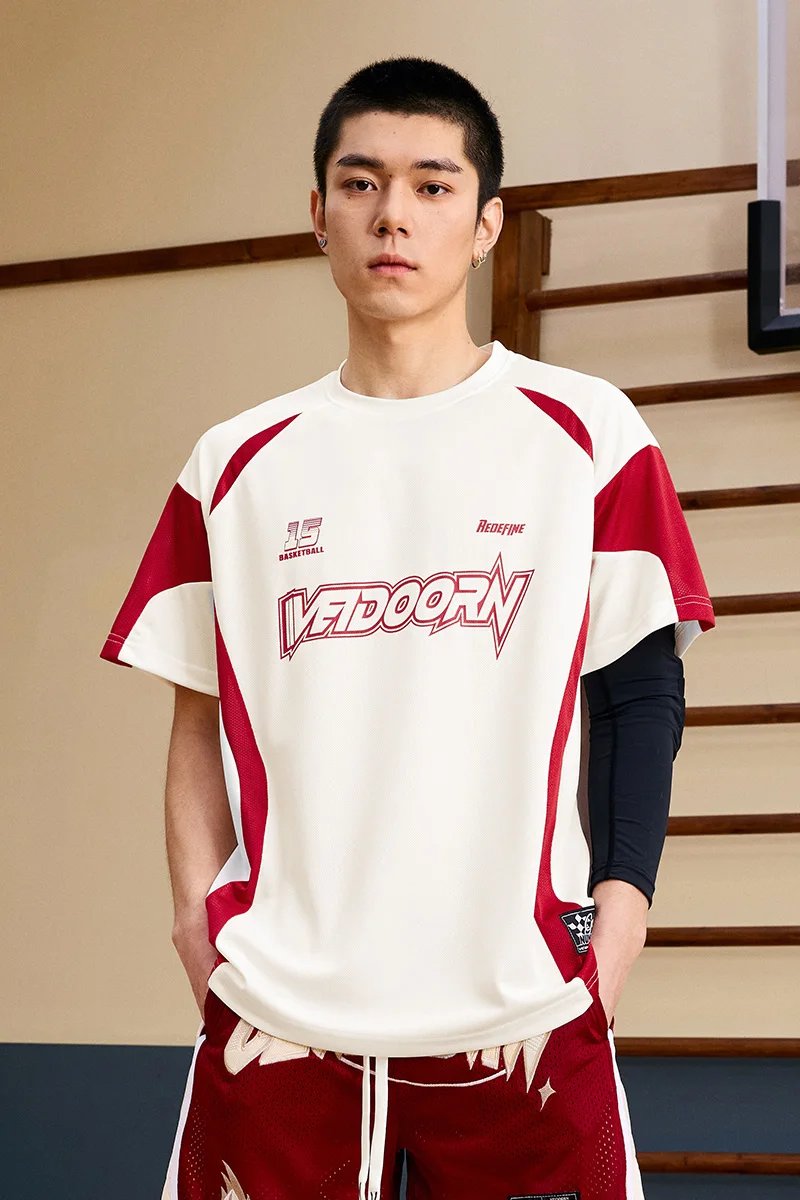 Patchwork Crew Neck T-Shirts for Men Breathable Active Short Sleeve Crew Neck Tee Men's Clothing For Summer Qutdoor