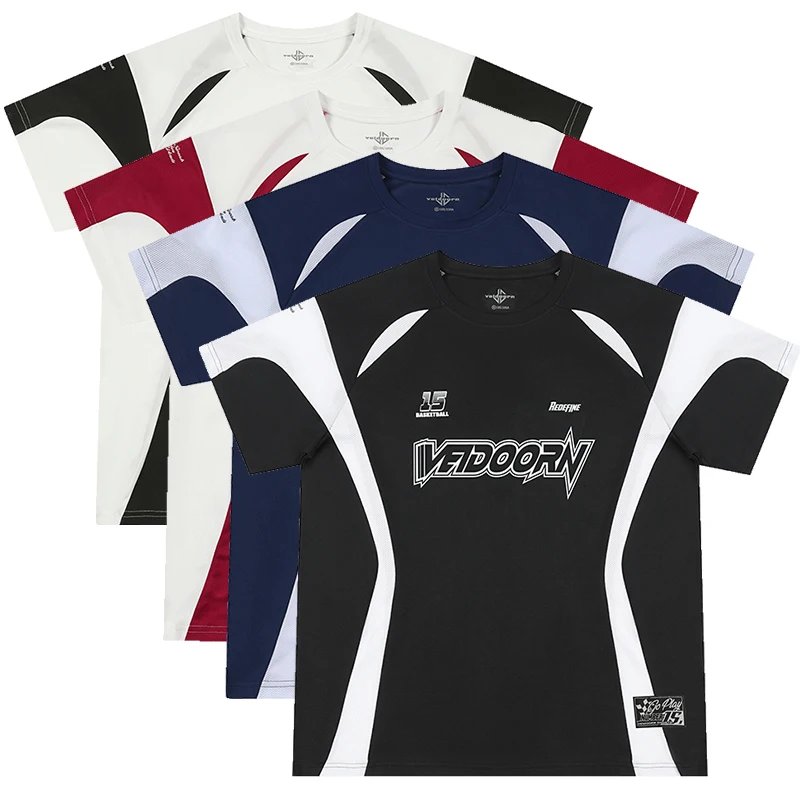Patchwork Crew Neck T-Shirts for Men