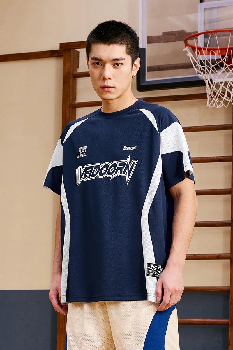 Patchwork Crew Neck T-Shirts for Men Breathable Active Short Sleeve Crew Neck Tee Men's Clothing For Summer Qutdoor