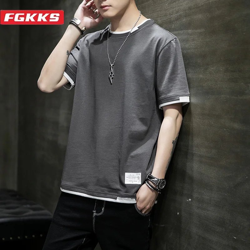 Men Pure Cotton Short Sleeve T-shirt
