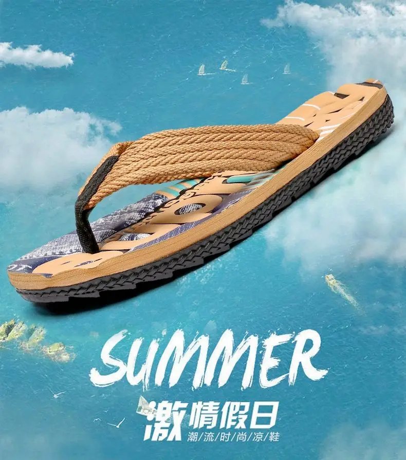 Men Flip Flops Slides 2023 Trend Summer Anti-skid Man Slippers Outdoor Light Casual Beach Male Sandals Household Slides for Men