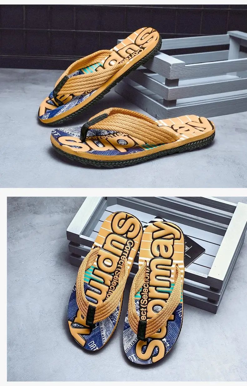 Men Flip Flops Slides 2023 Trend Summer Anti-skid Man Slippers Outdoor Light Casual Beach Male Sandals Household Slides for Men