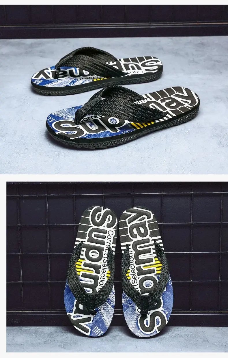 Men Flip Flops Slides 2023 Trend Summer Anti-skid Man Slippers Outdoor Light Casual Beach Male Sandals Household Slides for Men