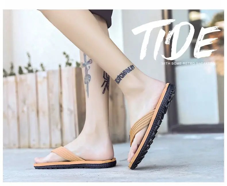 Men Flip Flops Slides 2023 Trend Summer Anti-skid Man Slippers Outdoor Light Casual Beach Male Sandals Household Slides for Men