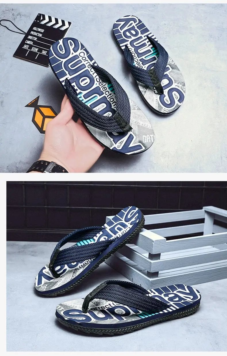 Men Flip Flops Slides 2023 Trend Summer Anti-skid Man Slippers Outdoor Light Casual Beach Male Sandals Household Slides for Men