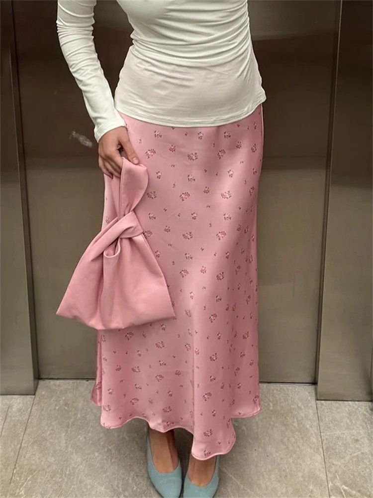 Women's Tossy Printed Slim Elegant Long Skirt