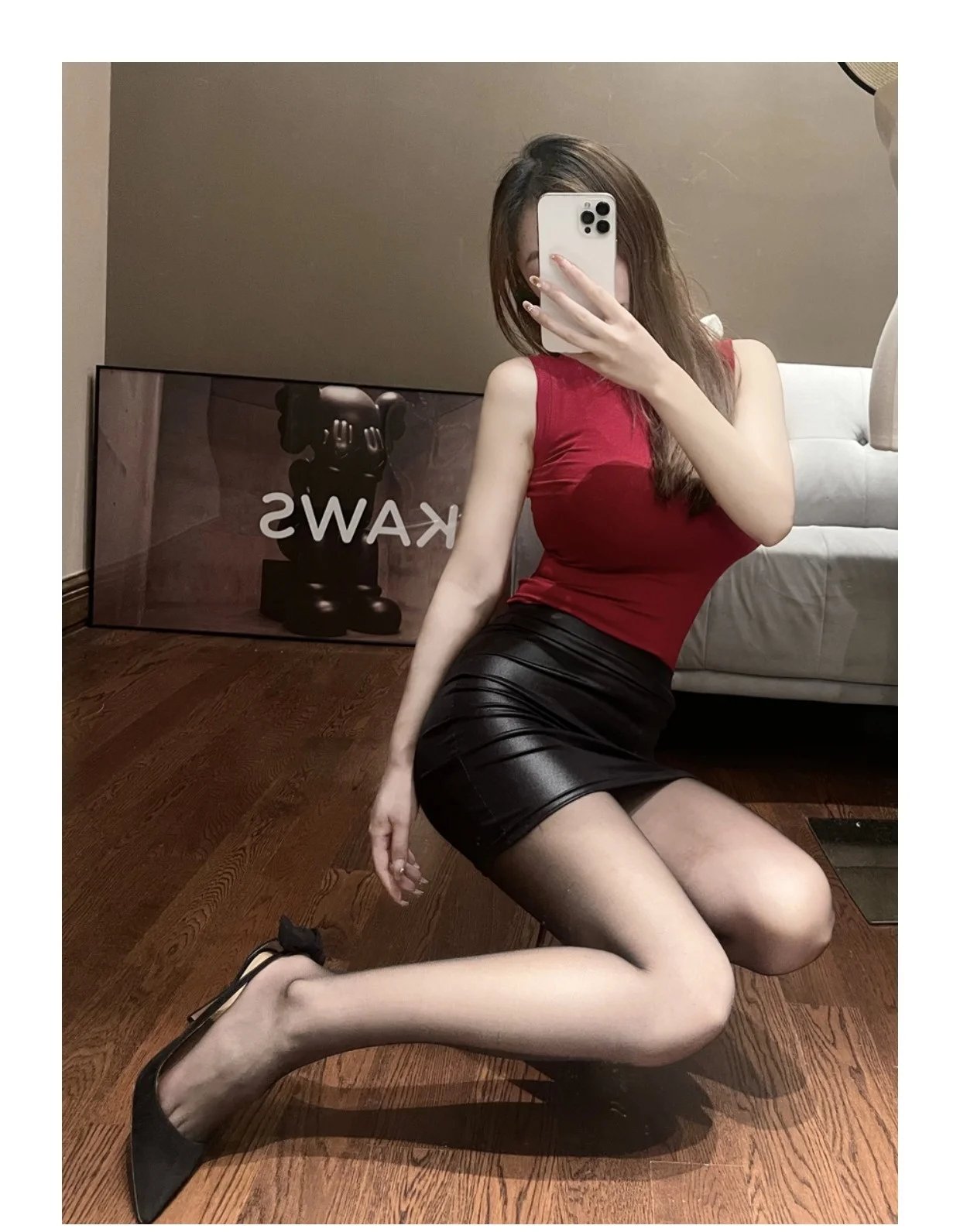 WOMENGAGA Leather Matte Slim Mini Sexy Fashion PU Hot Short High Waist Skirt Korean Nightclub Streetwear Wholesale Clothes 7ST WOMENGAGA Leather Matte Slim Mini Sexy Fashion PU Hot Short High Waist Skirt Korean Nightclub Streetwear Wholesale Clothes 7ST