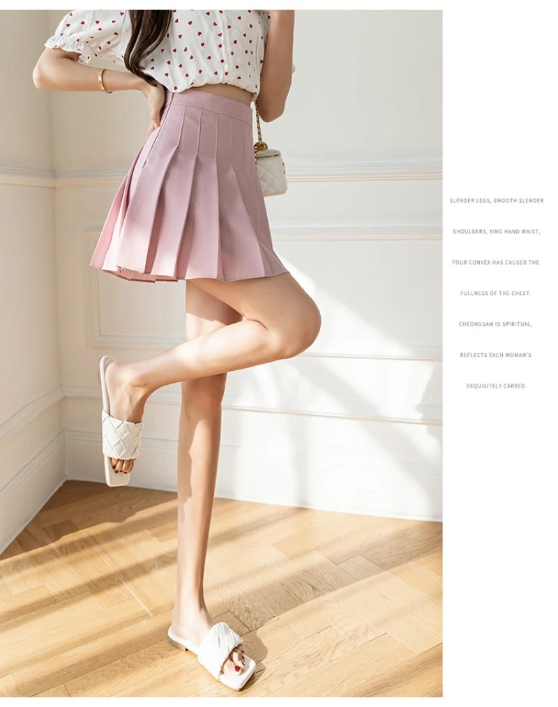 ZOKI White Women Pleated Skirts Summer High Waist Zipper Girls Dancing JK Mini Skirts Black Fashion Student A Line Faldas 2023