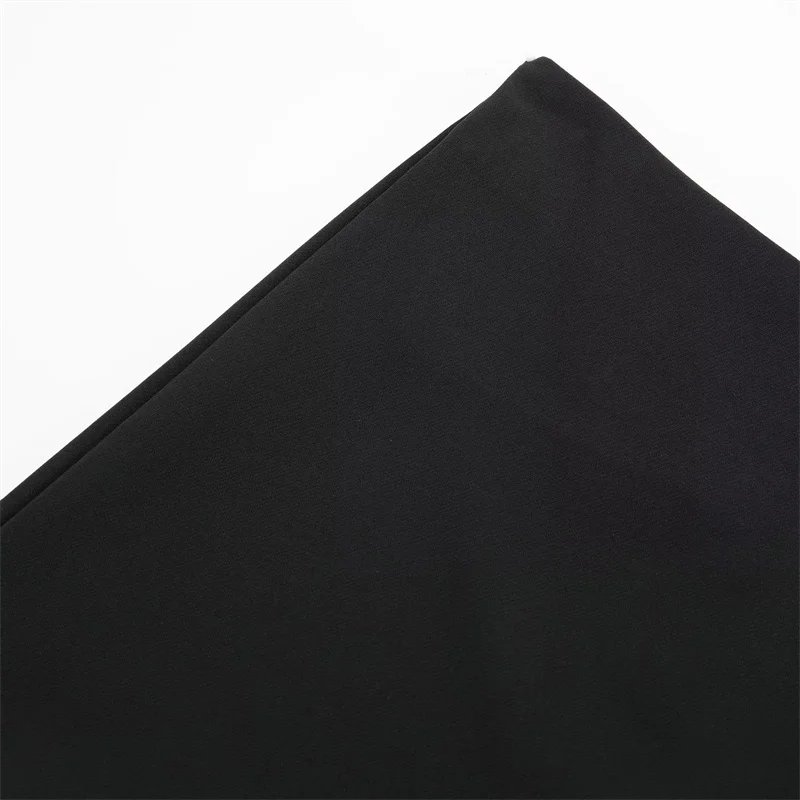 TRAF 2024 Asymmetric Skort For Women Black High Waist Mini Skirt Shorts Women Casual Bermuda Shorts Woman Summer Skirt Shorts