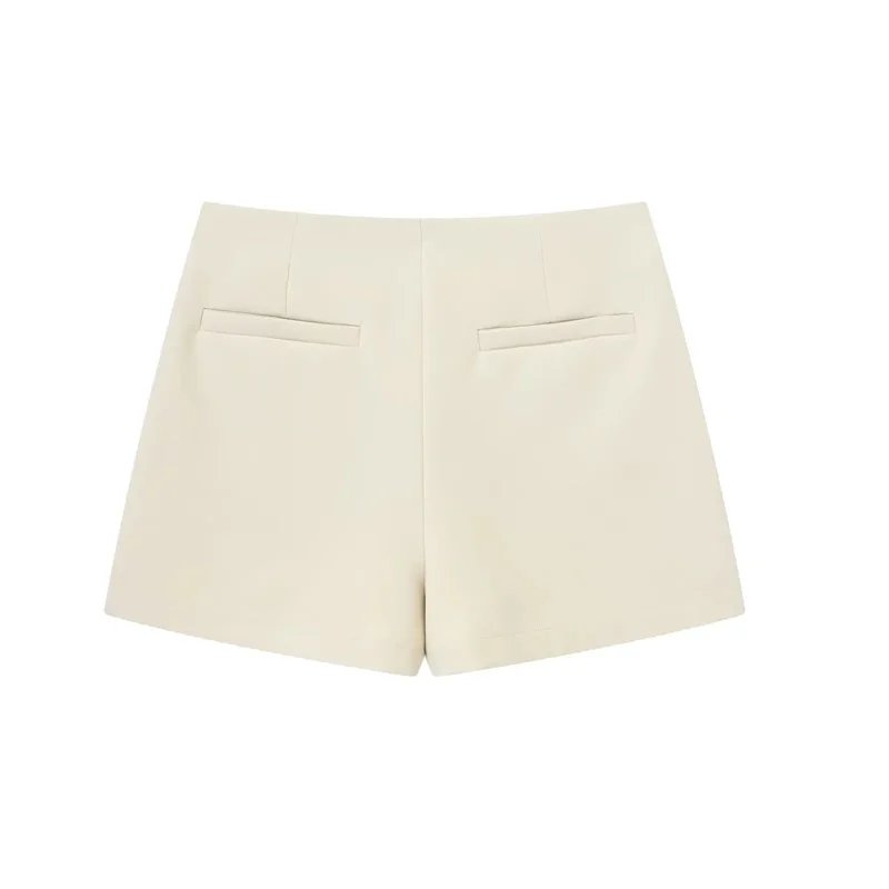 TRAF 2024 Asymmetric Skort For Women Black High Waist Mini Skirt Shorts Women Casual Bermuda Shorts Woman Summer Skirt Shorts