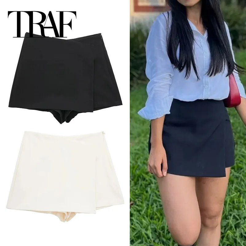 Women's Asymmetric High Waist Mini Skirt