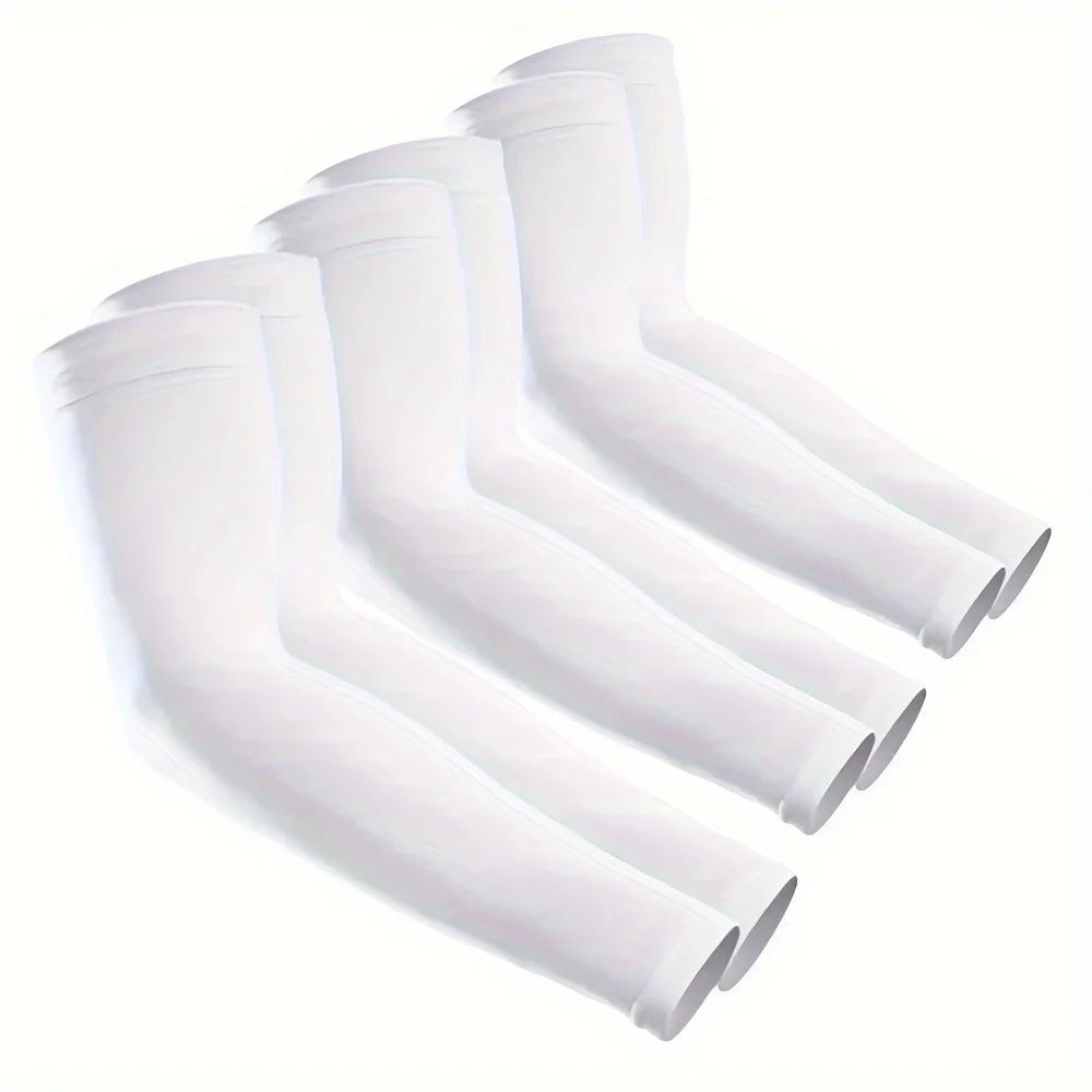 3 Pairs Unisex Sun Protection Arm Sleeves Breathable Cooling Arm Covers For Outdoor Activities Cycling Running Mountaineering