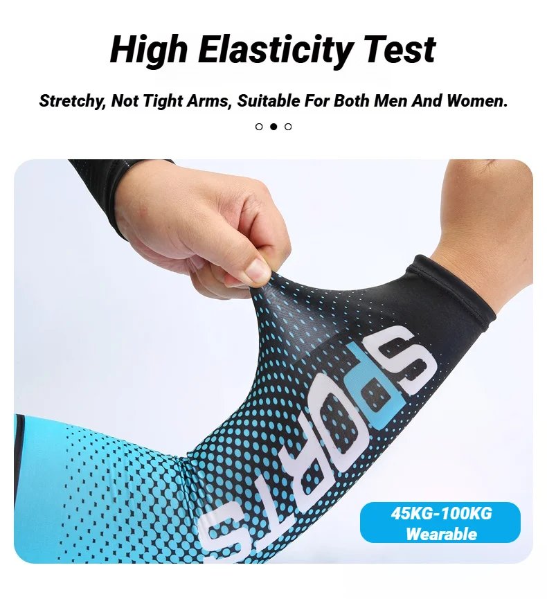 2PCS Summer Fashio Sunscreen Ice Silk Sleeve UV Sun Protection Cooling Anti-Slip Arm Sleeves Men Women Outdoor Sport Cycling