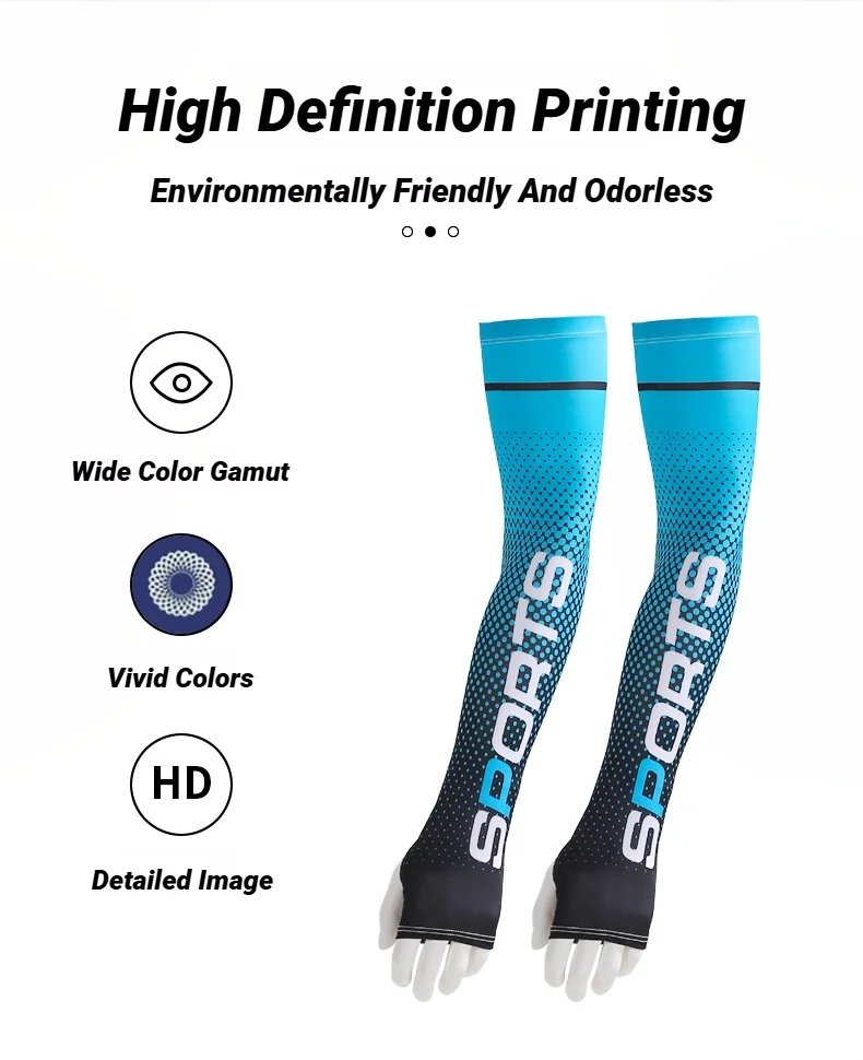 2PCS Summer Fashio Sunscreen Ice Silk Sleeve UV Sun Protection Cooling Anti-Slip Arm Sleeves Men Women Outdoor Sport Cycling