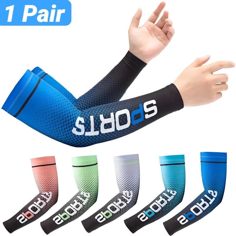 2PCS UV Sun Protection Anti-Slip Arm Sleeves
