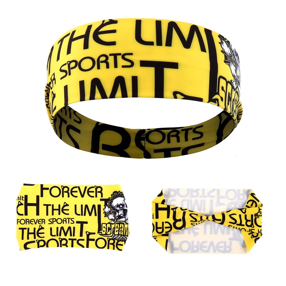 Gothic Skull Headband Sweat Bandage Sport Head Hair Band Workout Tennis Fitness Jog Basketball Running Scary Sweatband Women Men