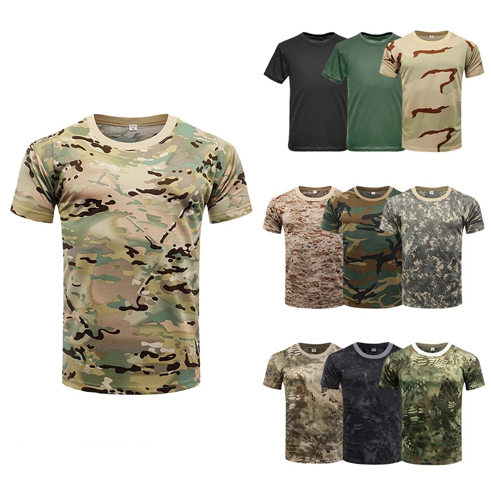Men's Camouflage O Neck Short Sleeve T-Shirt