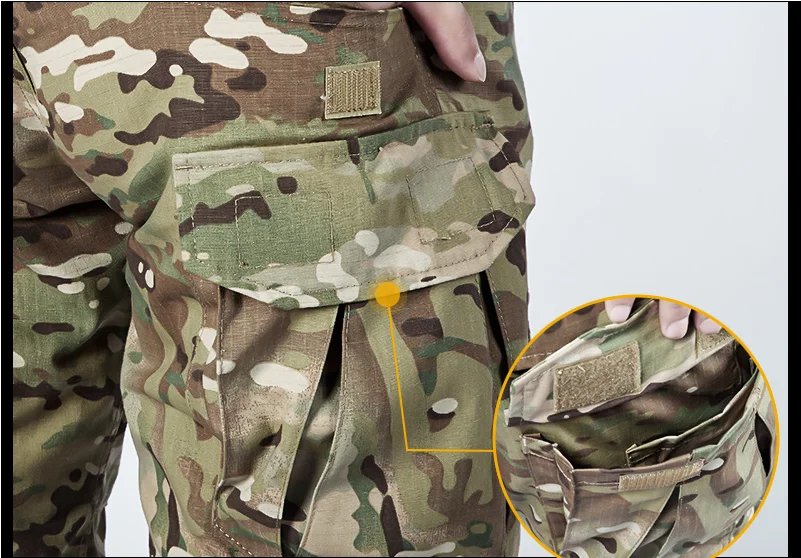 Men Combat Pants With Knee Pads Tactical Cargo Sport Trousers Camouflage Multicam Trekking Hunting Clothes