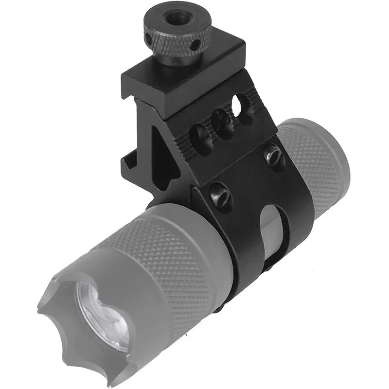 25.4mm Tactical Pipe Clamp Quick Release Offset Flashlight Scope Picatinny Rail 45 Degree Scope Mount Hunting Gun Accessories