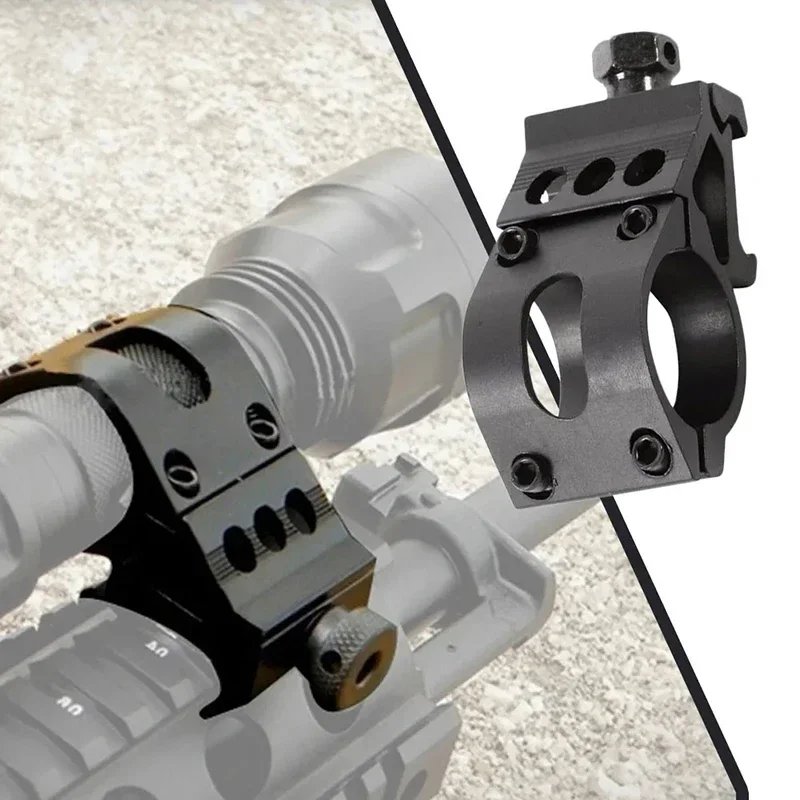 25.4mm Tactical Pipe Clamp Quick Release Offset Flashlight Scope Picatinny Rail 45 Degree Scope Mount Hunting Gun Accessories