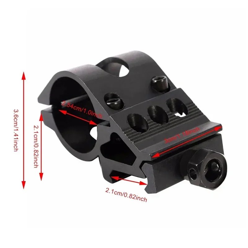 25.4mm Tactical Pipe Clamp Quick Release Offset Flashlight Scope Picatinny Rail 45 Degree Scope Mount Hunting Gun Accessories