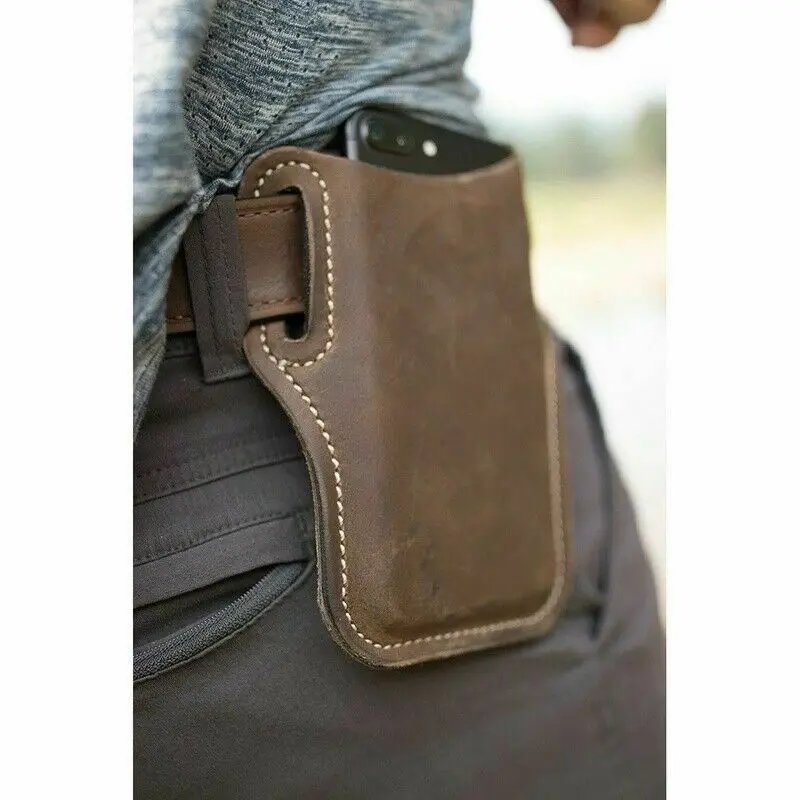 Men Phone Case Holster Cellphone Loop Holster Belt Waist Bag Props Leather Purse Phone Wallet Running Pouch Travel Camping Bags Men Phone Case Holster Cellphone Loop Holster Belt Waist Bag Props Leather Purse Phone Wallet Running Pouch Travel Camping Bags