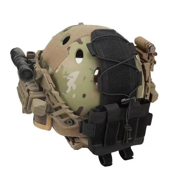 Tactical Helmet Pouch Battery Box Counterweight Pouch Remote Battery Helmet Accessory Storage Bag with Hook Loop for Fast Helmet